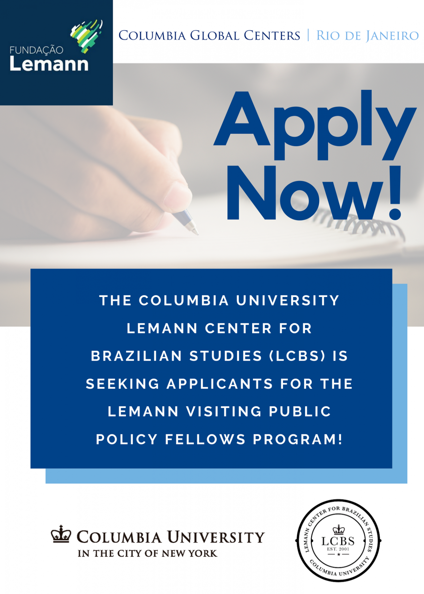 Lemann Visiting Public Policy Fellows Program at Columbia University Call for Applications