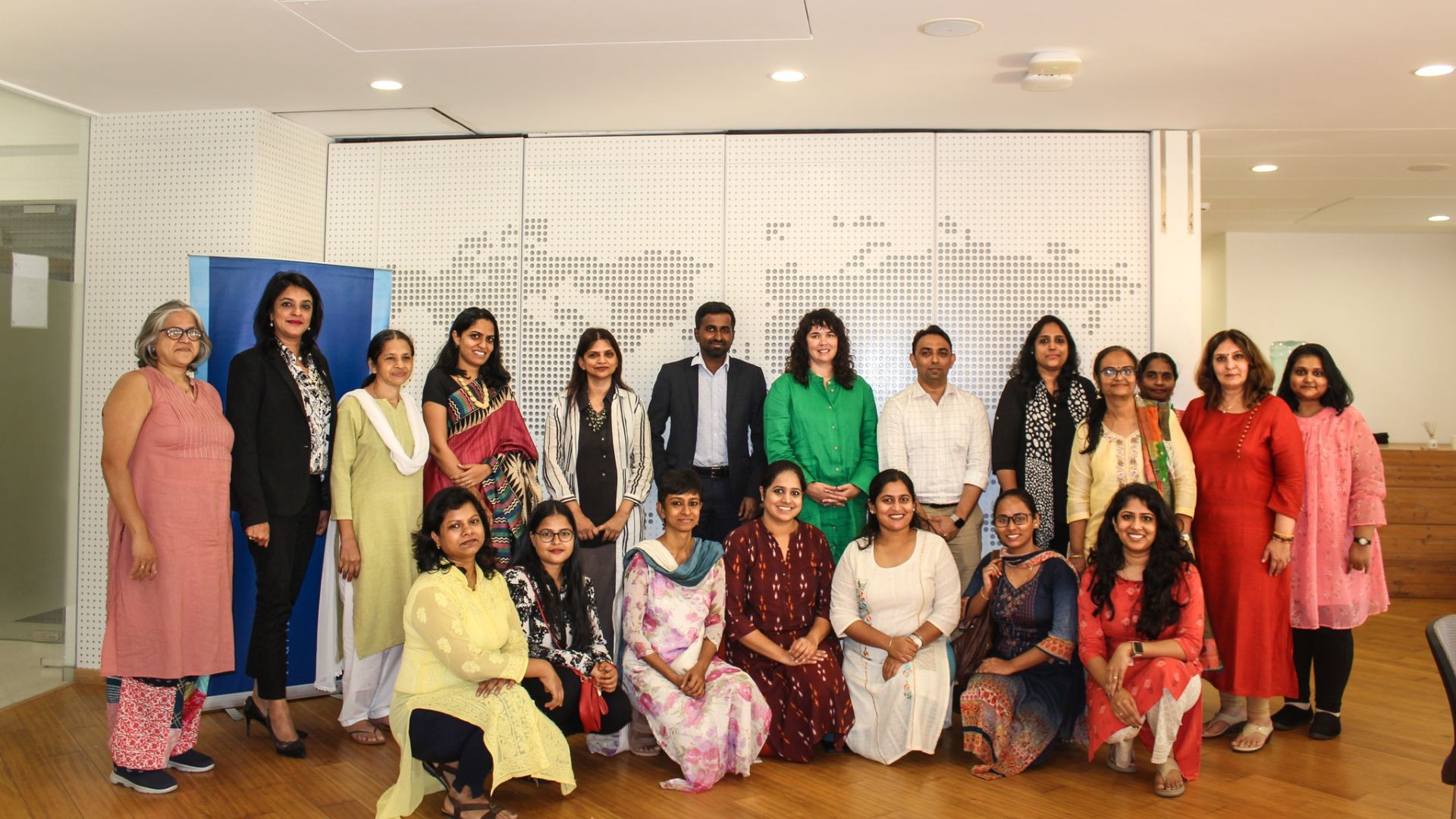 Dr. Lauren Houghton with workshop attendees at Columbia Global Centers | Mumbai