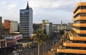 Aerial view of downtown Nairobi