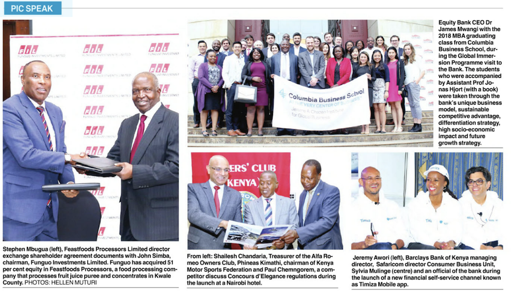 Pic Speak: Columbia Business School Immersion Program meets Equity Bank CEO