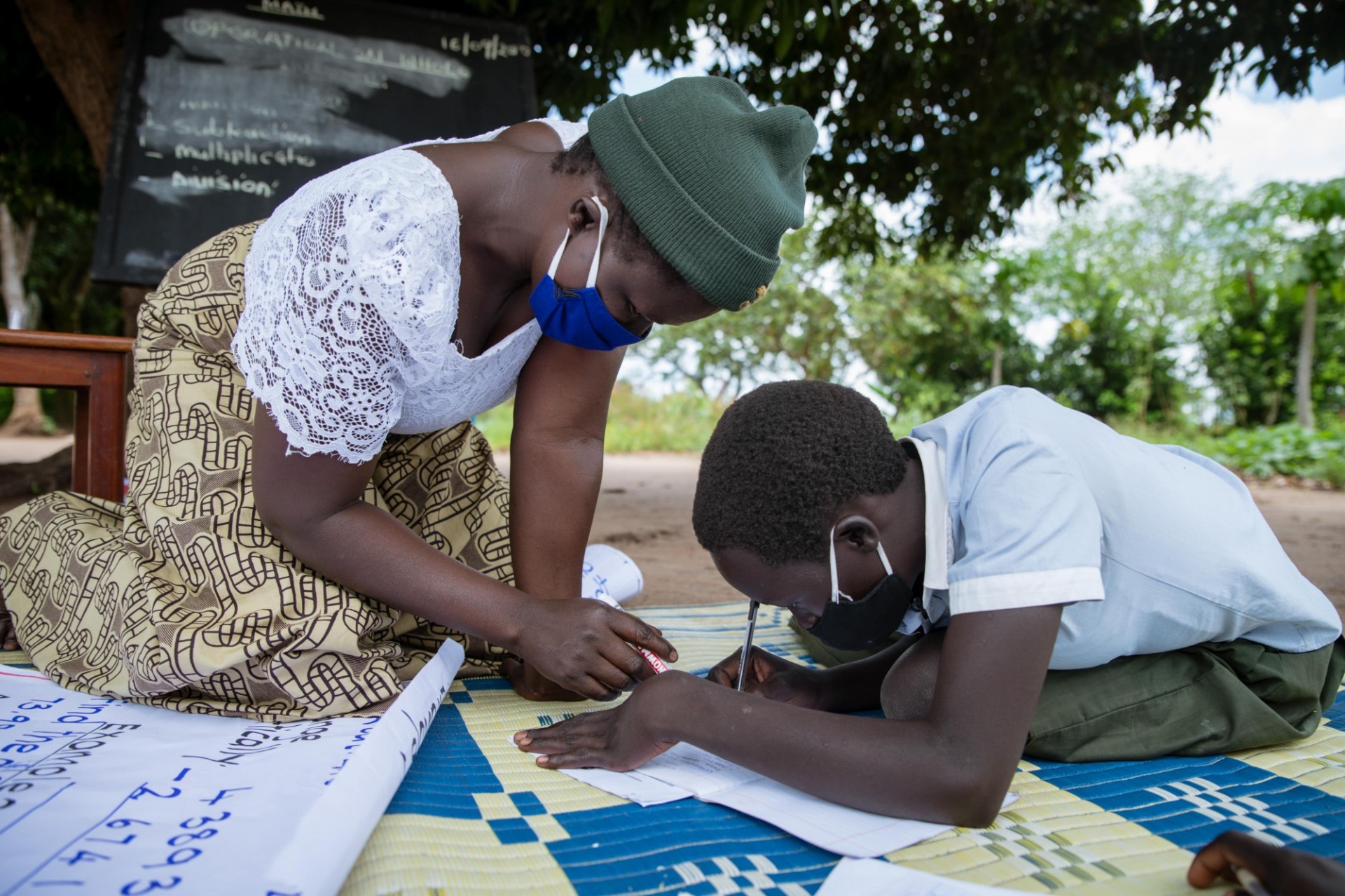 teacher and learner, Palabek, Uganda