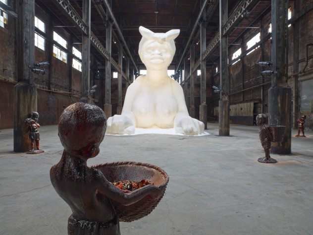 Kara Walker's most recent work of public art, known as A Subtlety, made news months after its closing, when she produced a video, An Audience, compiling visitor reactions to the work in its final hours. Photograph by Jason Wyche Kara Walker's most recent work of public art, known as A Subtlety, made news months after its closing, when she produced a video, An Audience, compiling visitor reactions to the work in its final hours.
Photograph by Jason Wyche