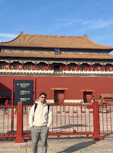 Lucas in front of the Forbidden City in Beijing. Lucas in front of the Forbidden City in Beijing.