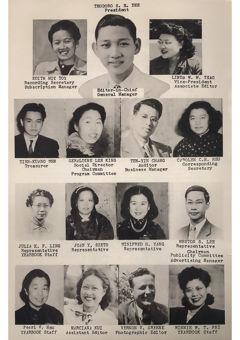Staff of CU Chinese Students Club Yearbook of 1948