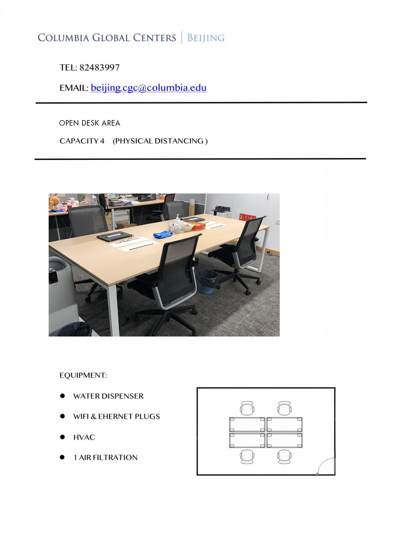 Open Desk Area