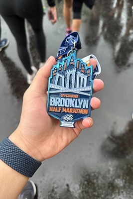 I finished my first half marathon in Brooklyn after training with my friends in the Columbia Road Runners Club. 