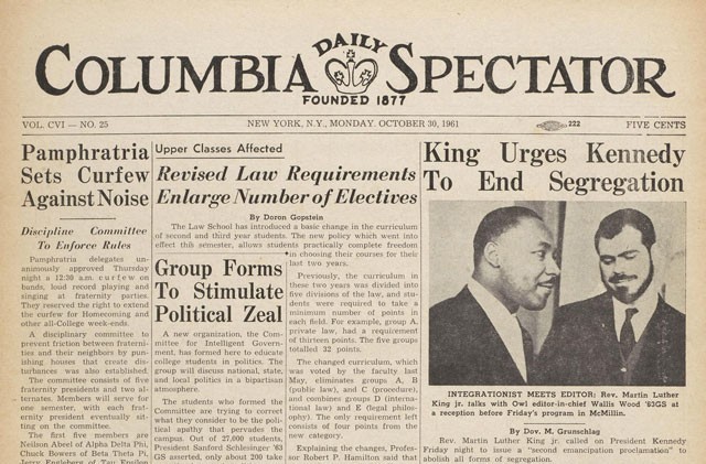 Martin Luther King Jr. Spoke at Columbia