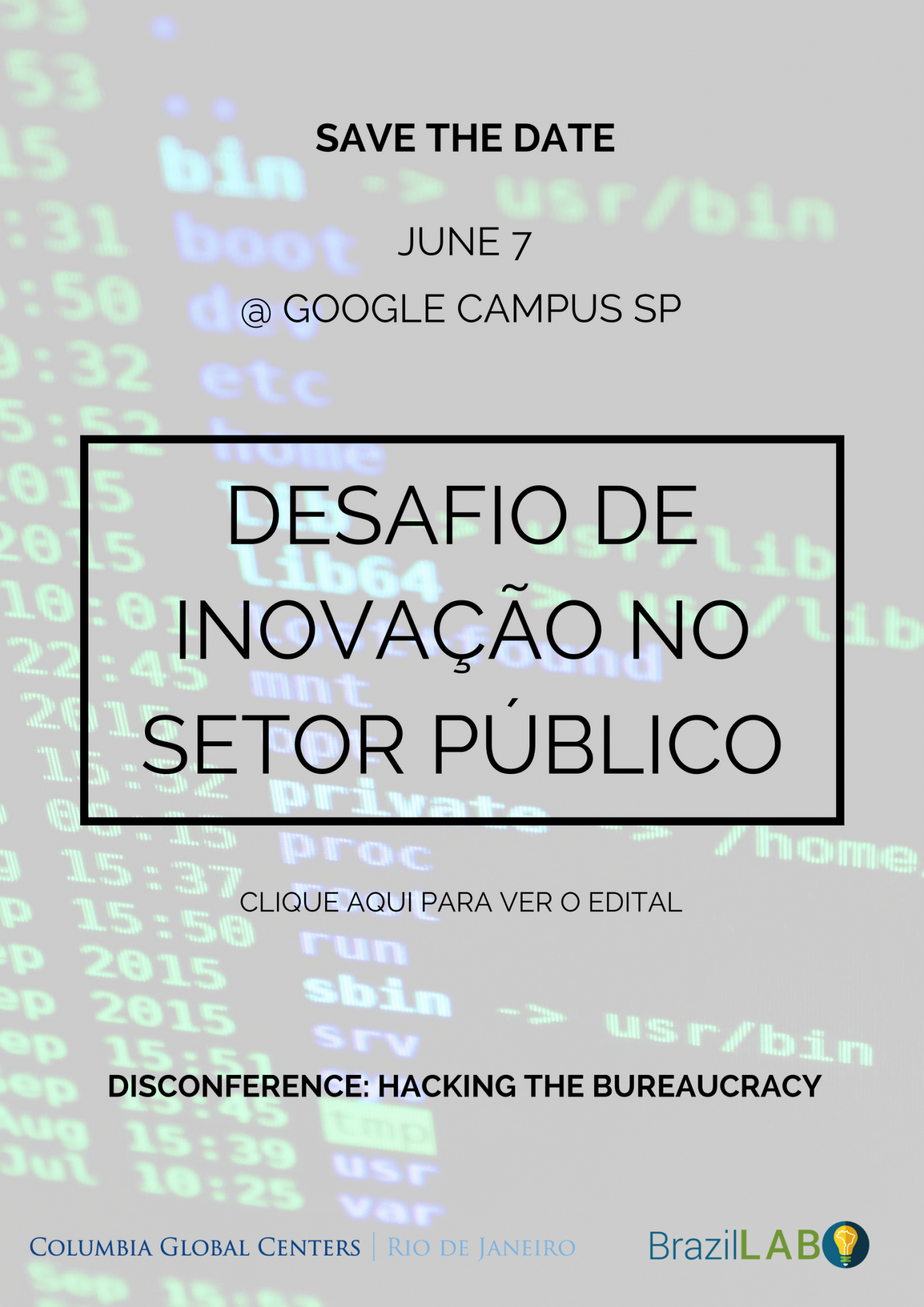 Save the date - Hacking the Bureaucracy