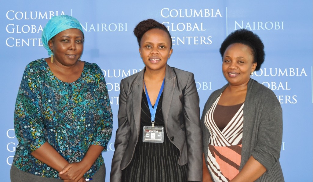 Dr. Ndirangu and Esther Mwaniki during a recent courtesy call to the Nairobi Center. 