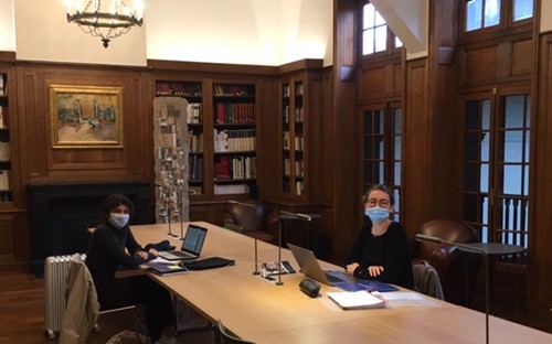 Students Emme-Fromont & Constance Bonnin, General Studies, Columbia Global Centers | Paris at Reid Hall Students Emme-Fromont & Constance Bonnin, General Studies, Columbia Global Centers | Paris at Reid Hall
