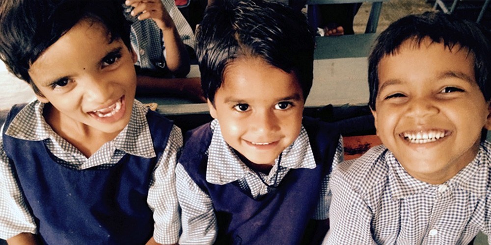 Students smiling
