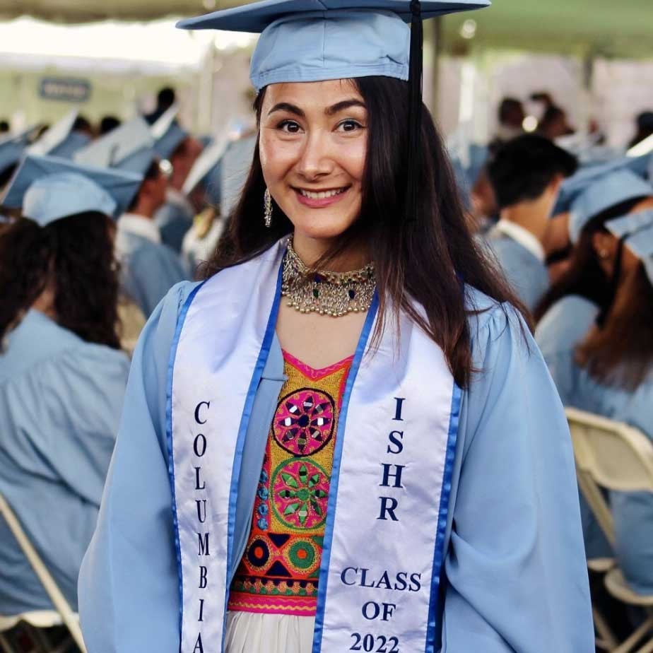 Shabnam Fayyaz at her graduation in 2022