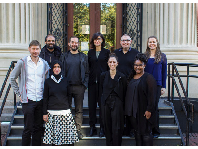 Studio-X Directors standing outside of Columbia University GSAPP