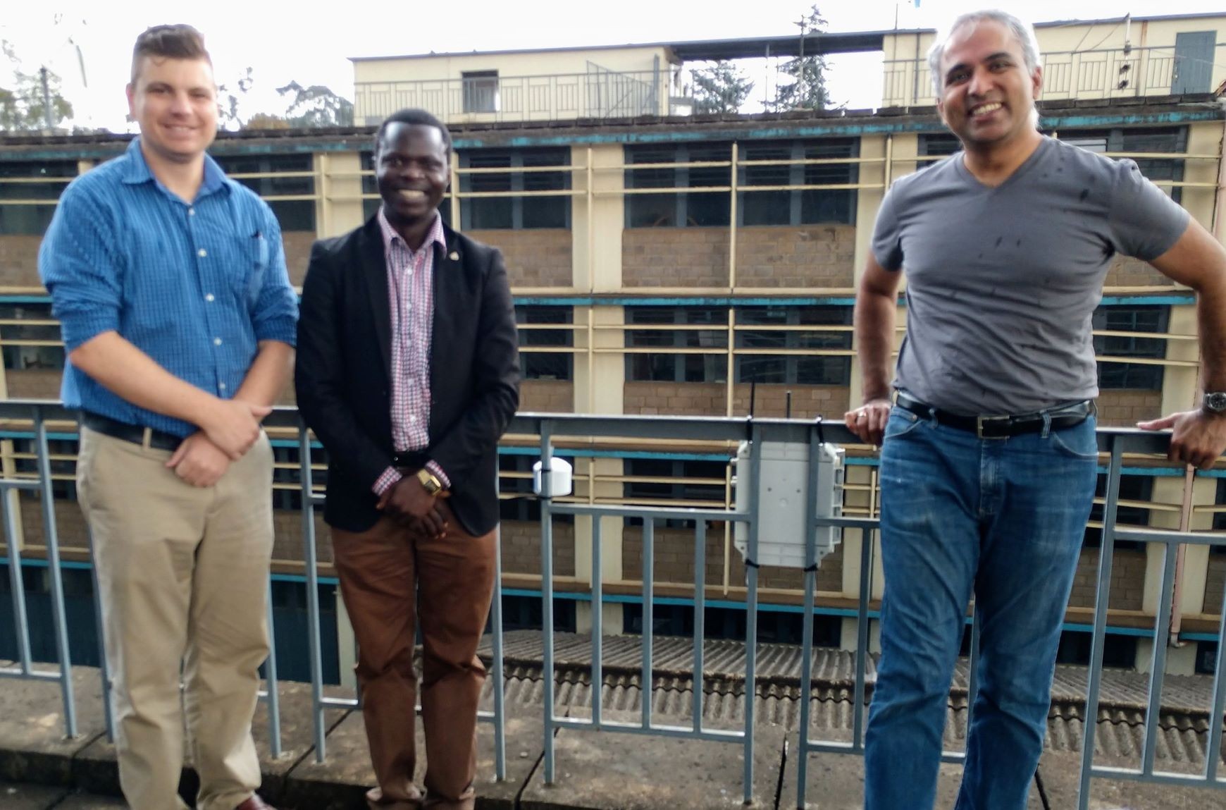 Prof. Westervelt and R. Subramanian of the Kigali Collaborative Research Center (KCRC) thereafter deployed a RAMP and a PurpleAir monitor at the University of Nairobi's Department of Chemistry, through the support of Prof. Vincent Madadi Prof. Westervelt and R. Subramanian of the Kigali Collaborative Research Center (KCRC) thereafter deployed a RAMP and a PurpleAir monitor at the University of Nairobi's Department of Chemistry, through the support of Prof. Vincent Madadi