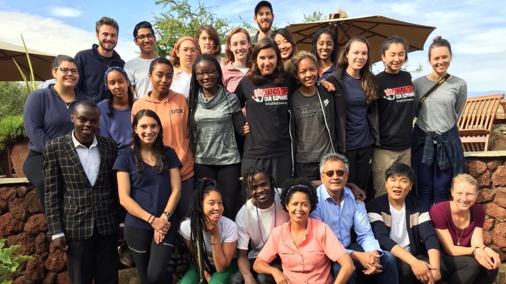 Students during an education trip to Amboseli