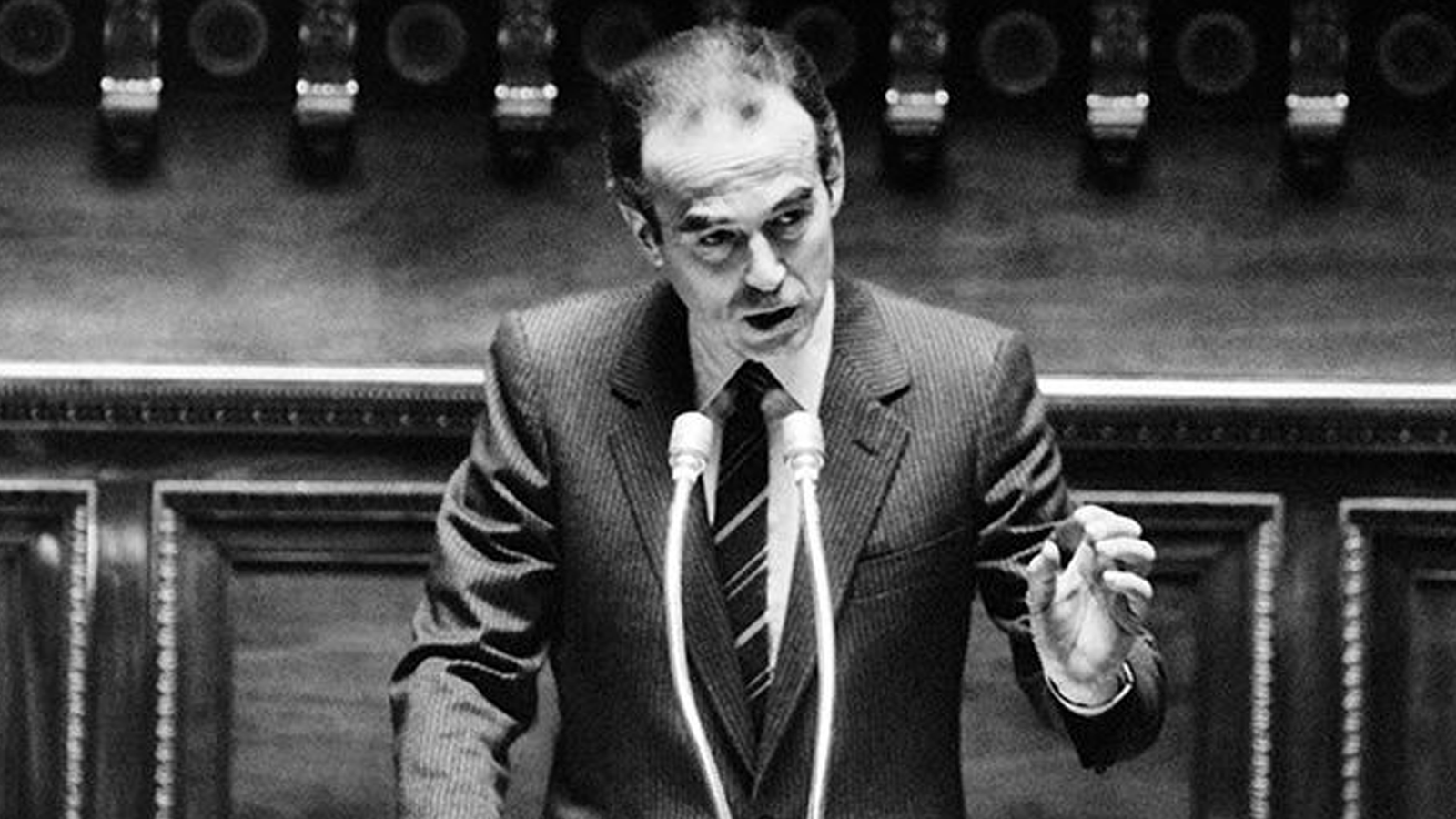 Robert Badinter gives his famous speech against the death penalty at the Palais Bourbon in 1981.