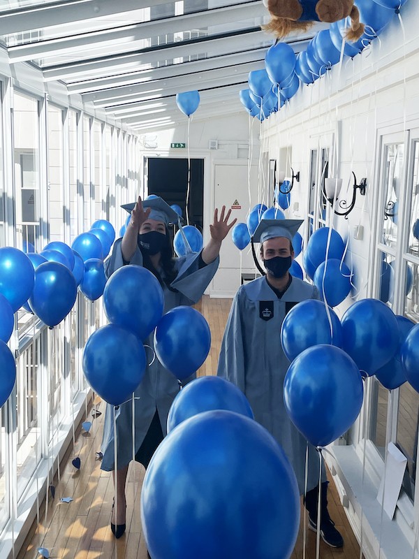 Balloons and students