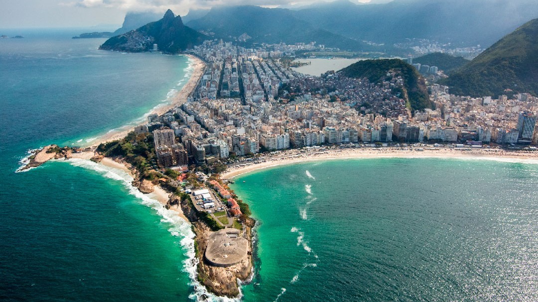 Aerial view of Copacabana Fort, where the event will take place. Photo Credit: ComSoc - MHEx/FC