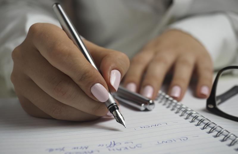 Woman writing