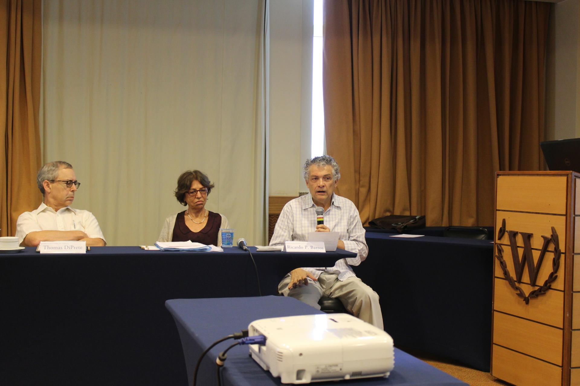  Professors Thomas DiPrete, Elisa Reis and economist Ricardo Paes de Barros