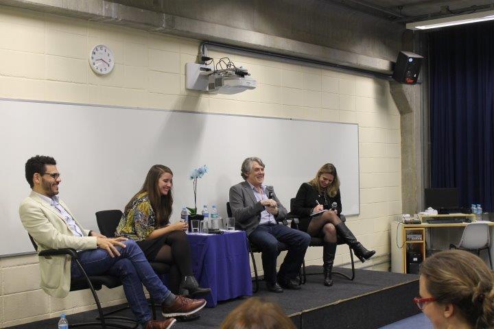 From left to right, Roberto Taddei, Alicia Meier, Professor Wadsworth at Institute Vera Cruz Alicia Meier, Professor Wadsworth at Institute Vera Cruz