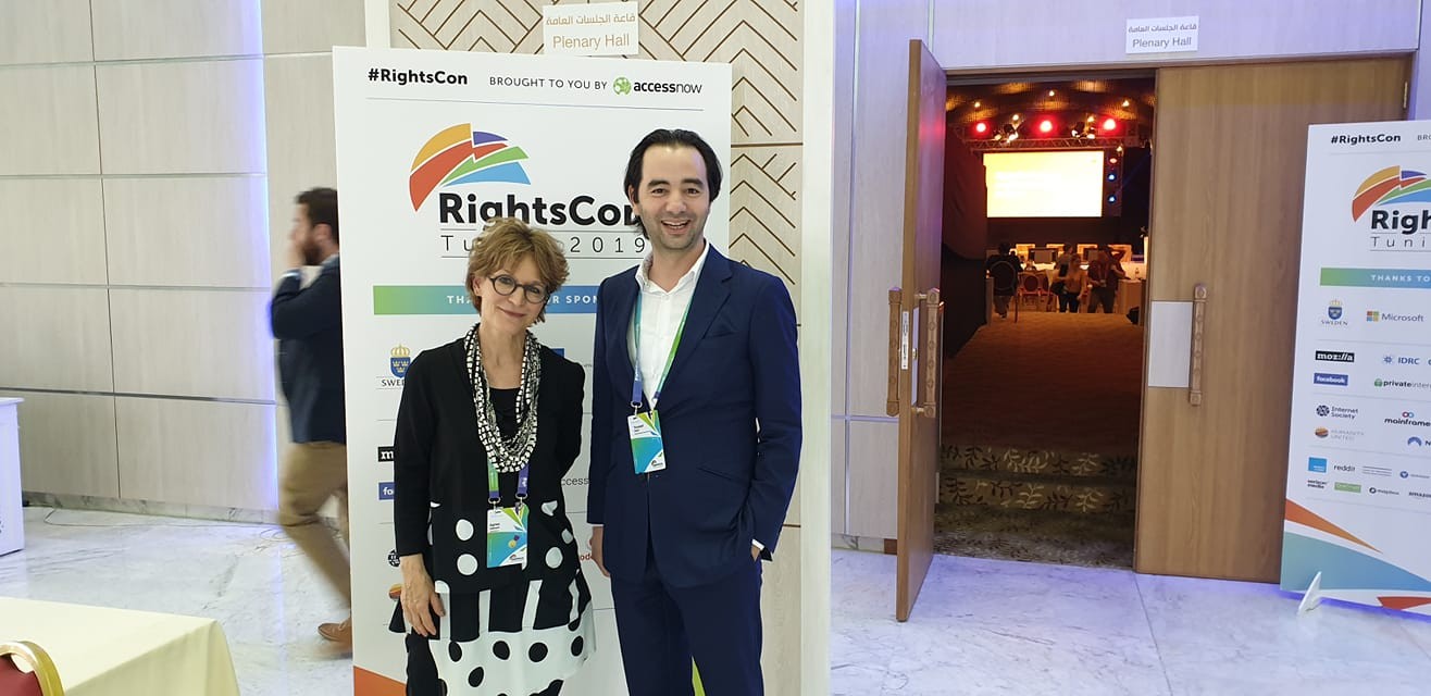 Agnes Callamard, director of Columbia's Global Freedom of Expression with CGC Tunis' Director