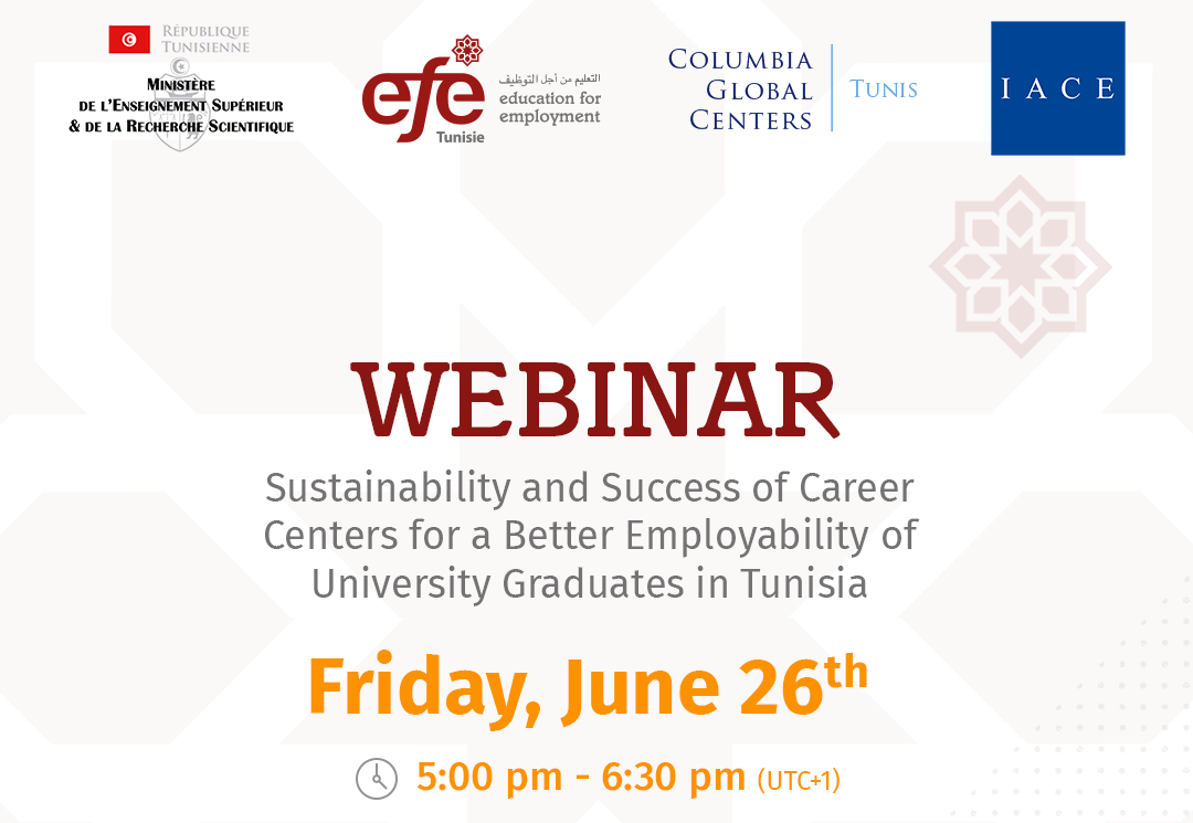 Sustainability and Success of Career Centers for a Better Employability of University Graduates in Tunisia | WEBINAR