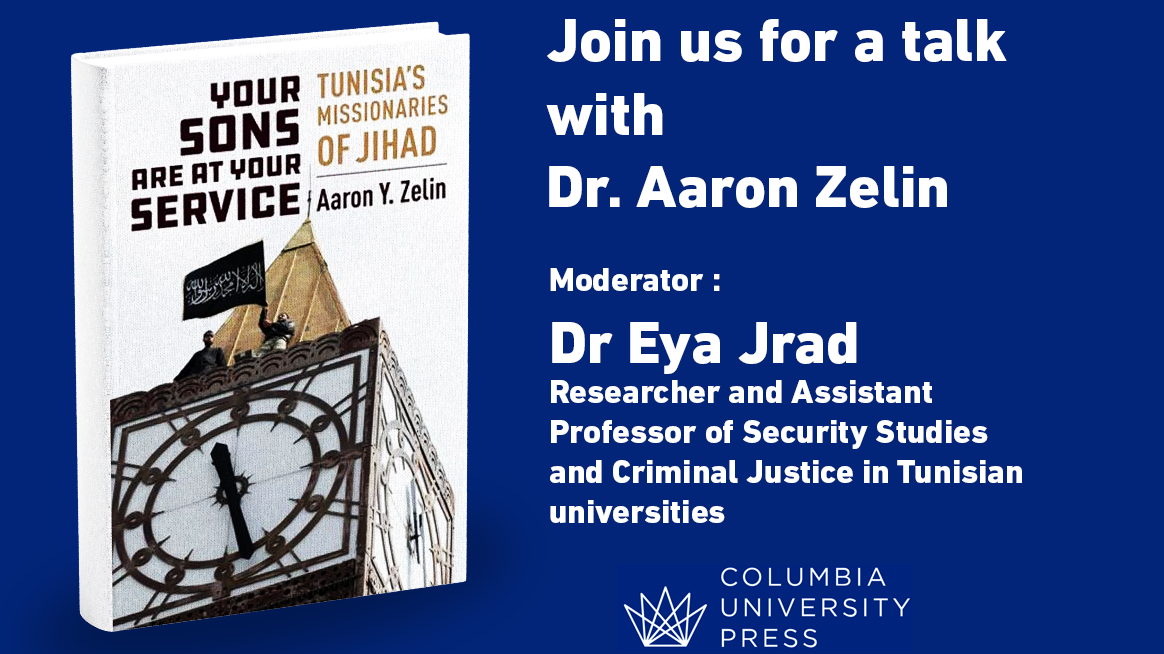 Flyer for May 18, 2022, event with Dr. Aaron Zelin
