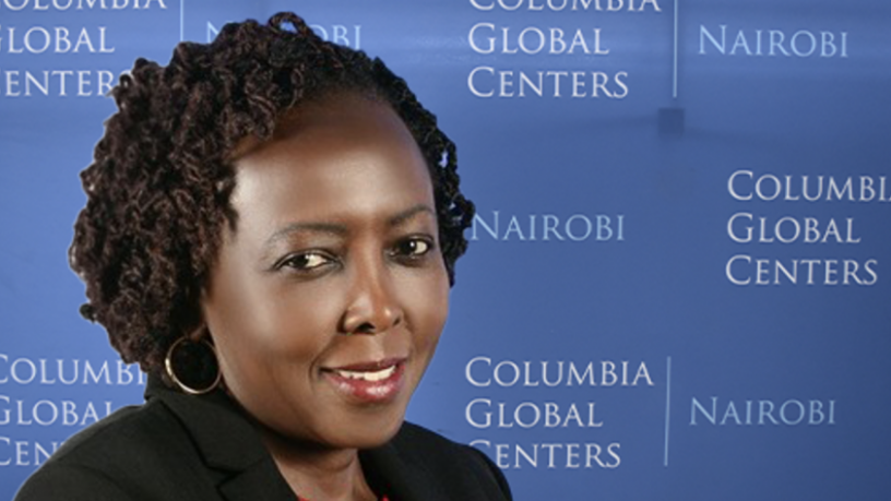 Columbia Global Center Nairobi director Dr. Murugi Ndirango addressing the group murugi