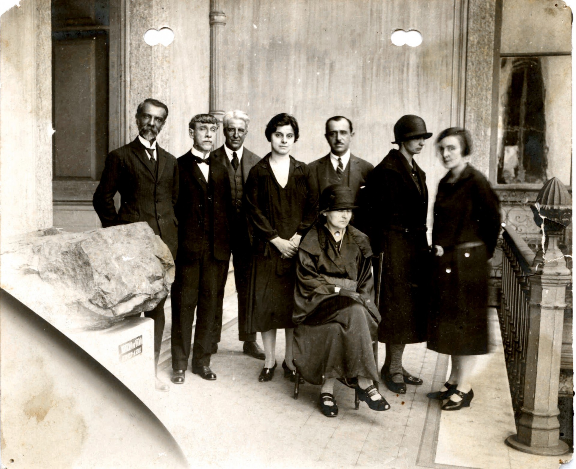 In the picture, Heloisa ALberto Torres, Bertha Lutz, and Marie Curie (Archives Museu Nacional: In the picture, Heloisa ALberto Torres, Bertha Lutz, and Marie Curie (Archives Museu Nacional