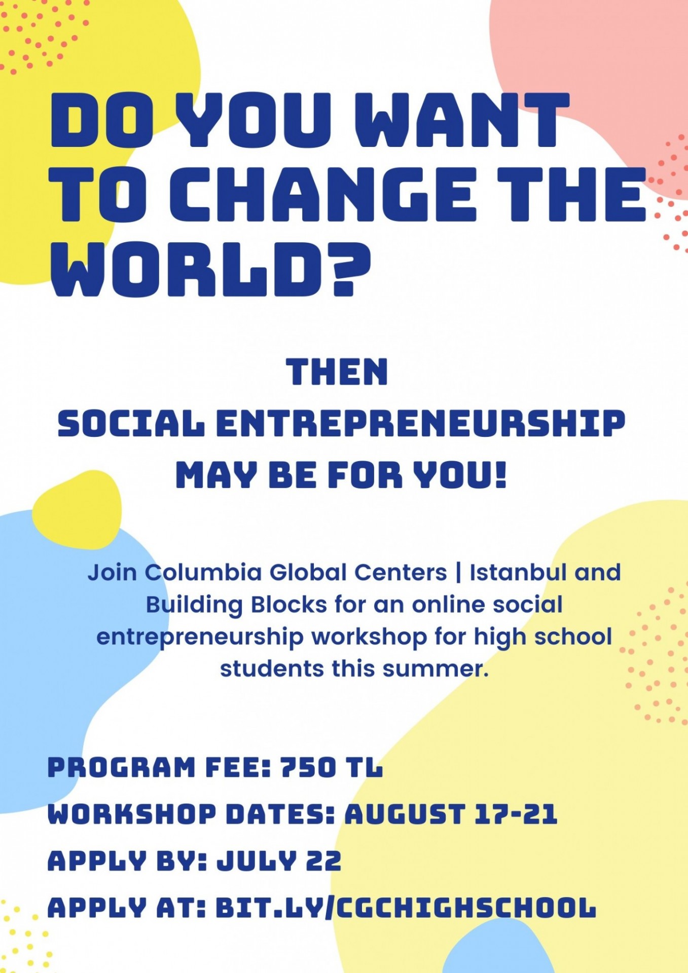 Social Entrepreneurship Workshop  for High School Students