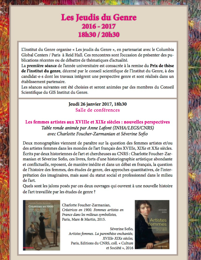 Les femmes artistes au XVIIIe et XIXe siècles Les femmes artistes au XVIIIe et XIXe siècles