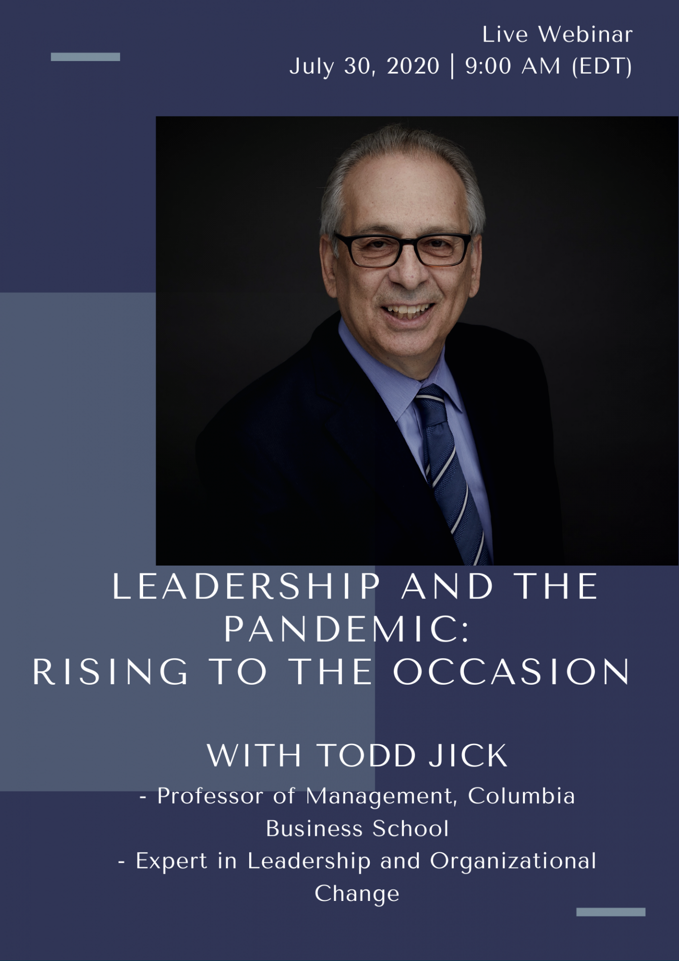 Leadership and the Pandemic - Rising to the Occasion, with Todd Jick