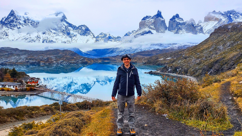Harrison in Torres del Paine National Park. Harrison in Torres del Paine National Park