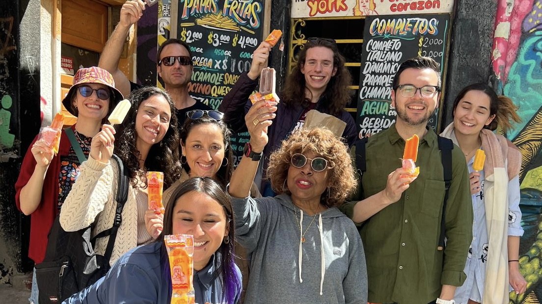 The Kraft Fellows enjoying an ice cream in the port city of Valparaíso.