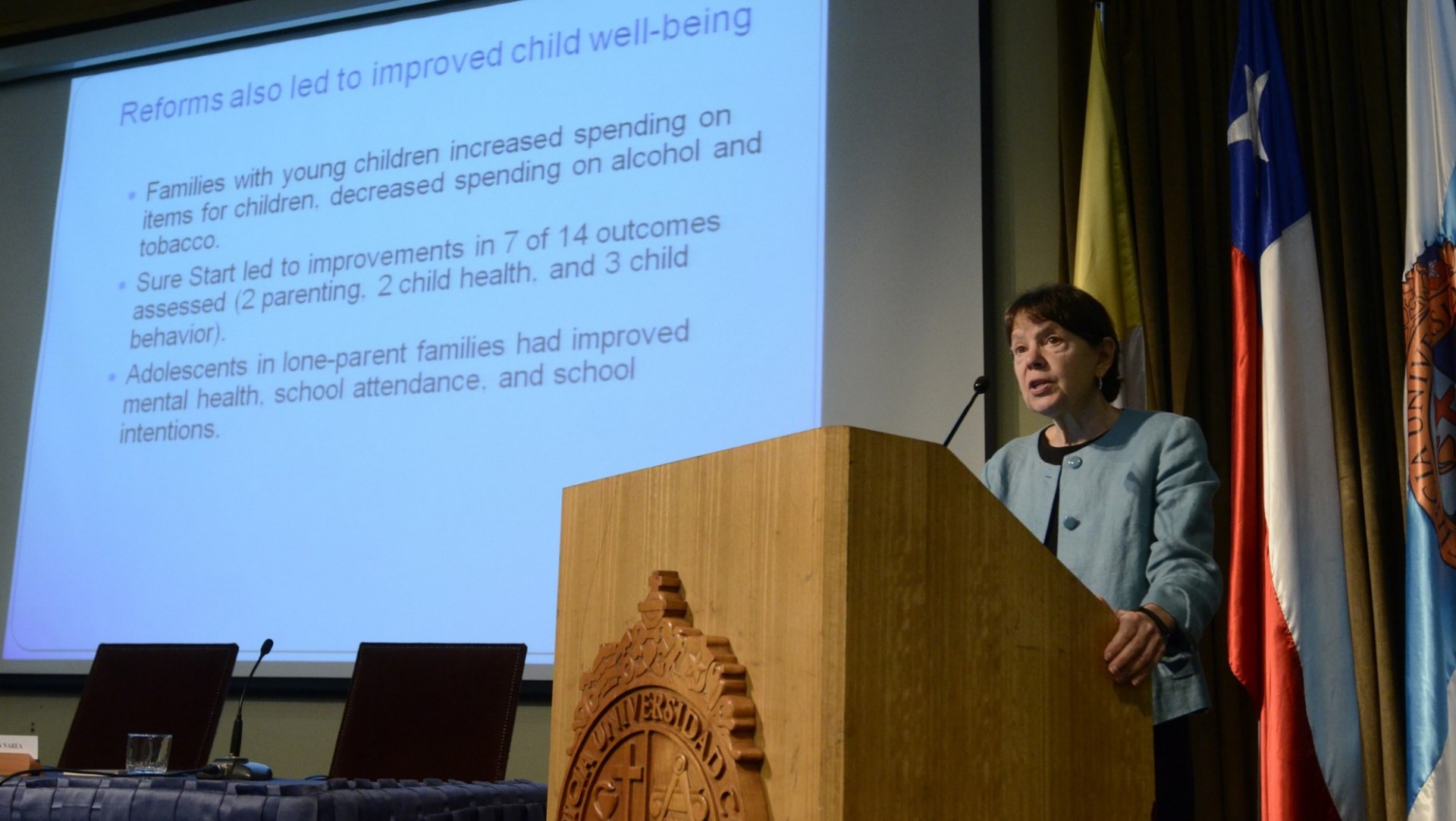 Jane Waldfogel at Universidad Católica