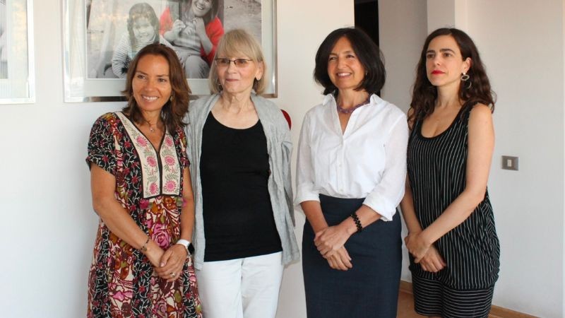 Marcela Marzolo, Deanna Kuhn, Claudia Peirano and TC alumna Alejandra Cortazar.