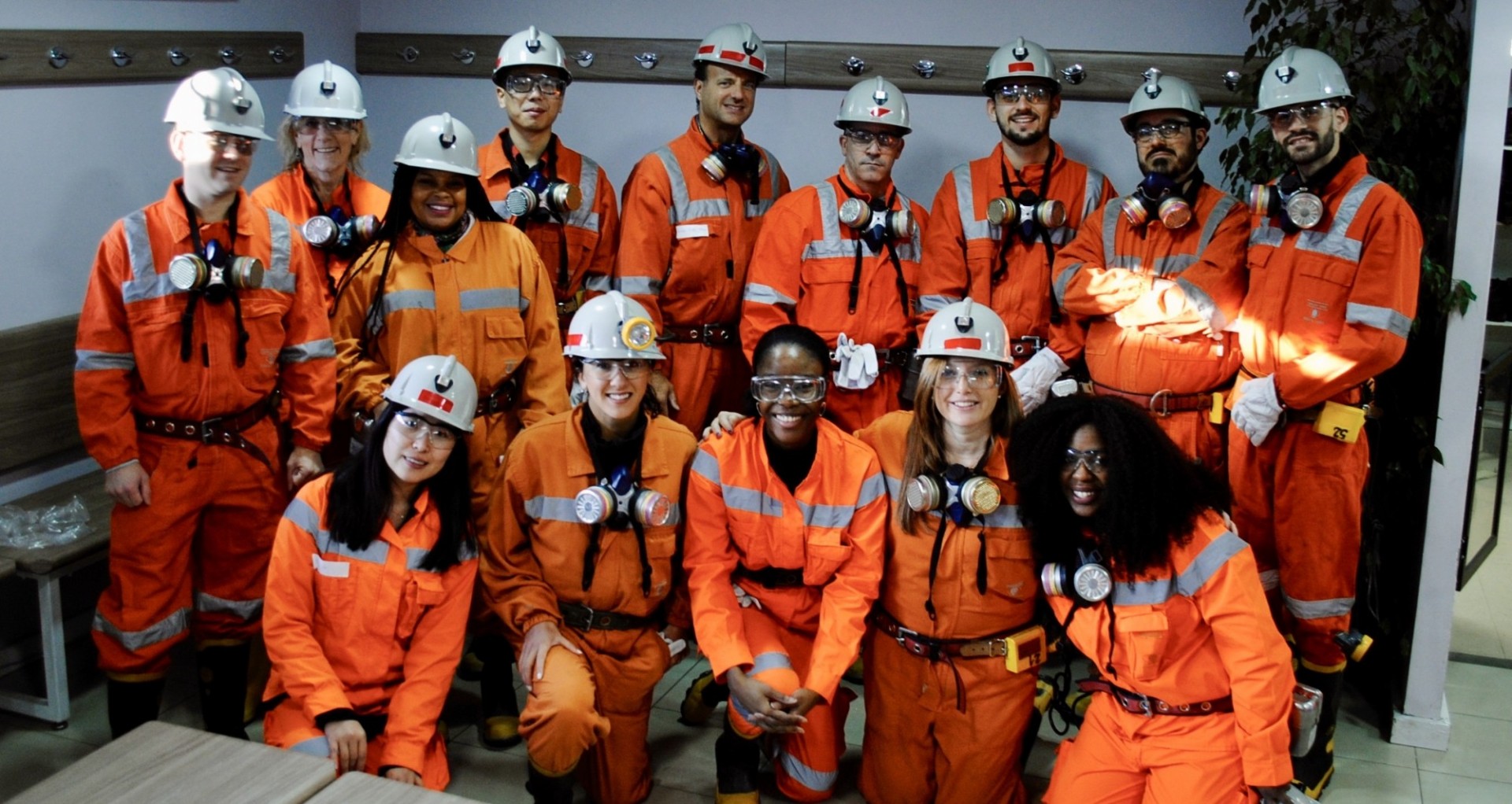 The SPS students at El Teniente, the world’s largest underground copper mine.