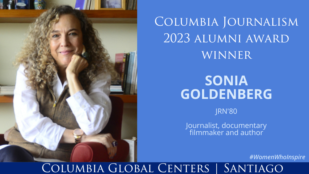 Sonia Goldenberg receives Journalism School’s 2023 Alumni Award