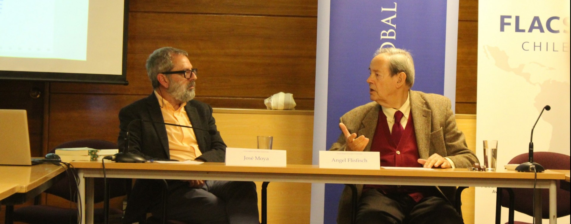 José Moya and Ángel Flishfisch at the Conference.