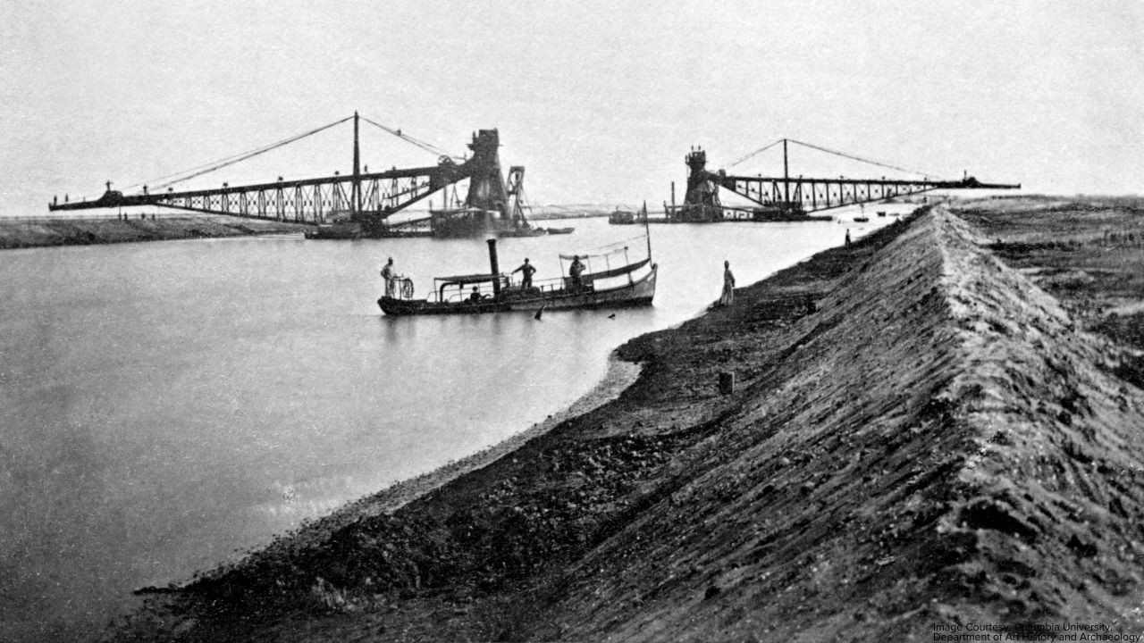 Ancient View of the Shore by Suez Canal by Jupiterimages