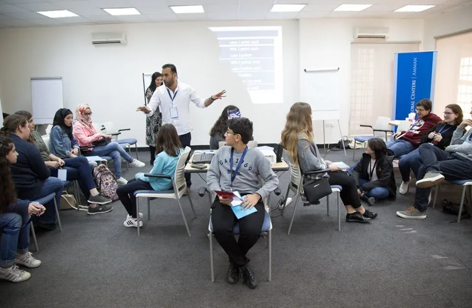 young teens in a classroom