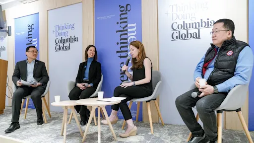 Panelists at the climate event in beijing.