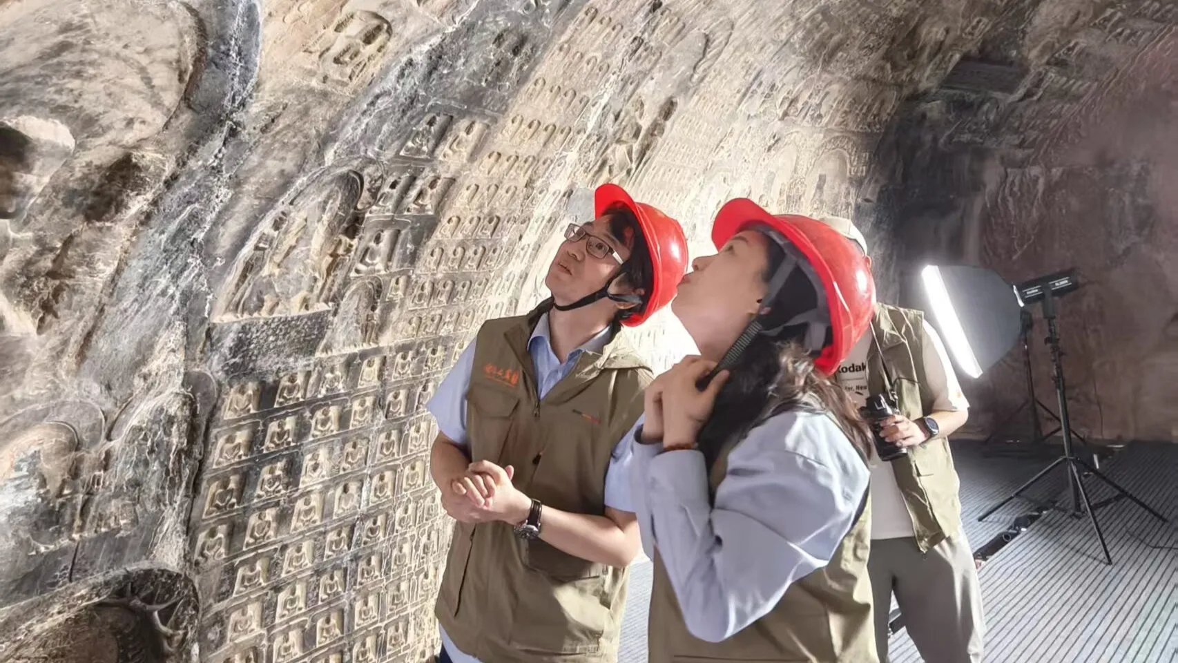 Jing Xu at Longmen Grottoes