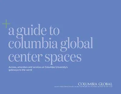 cover of guide to columbia global center spaces