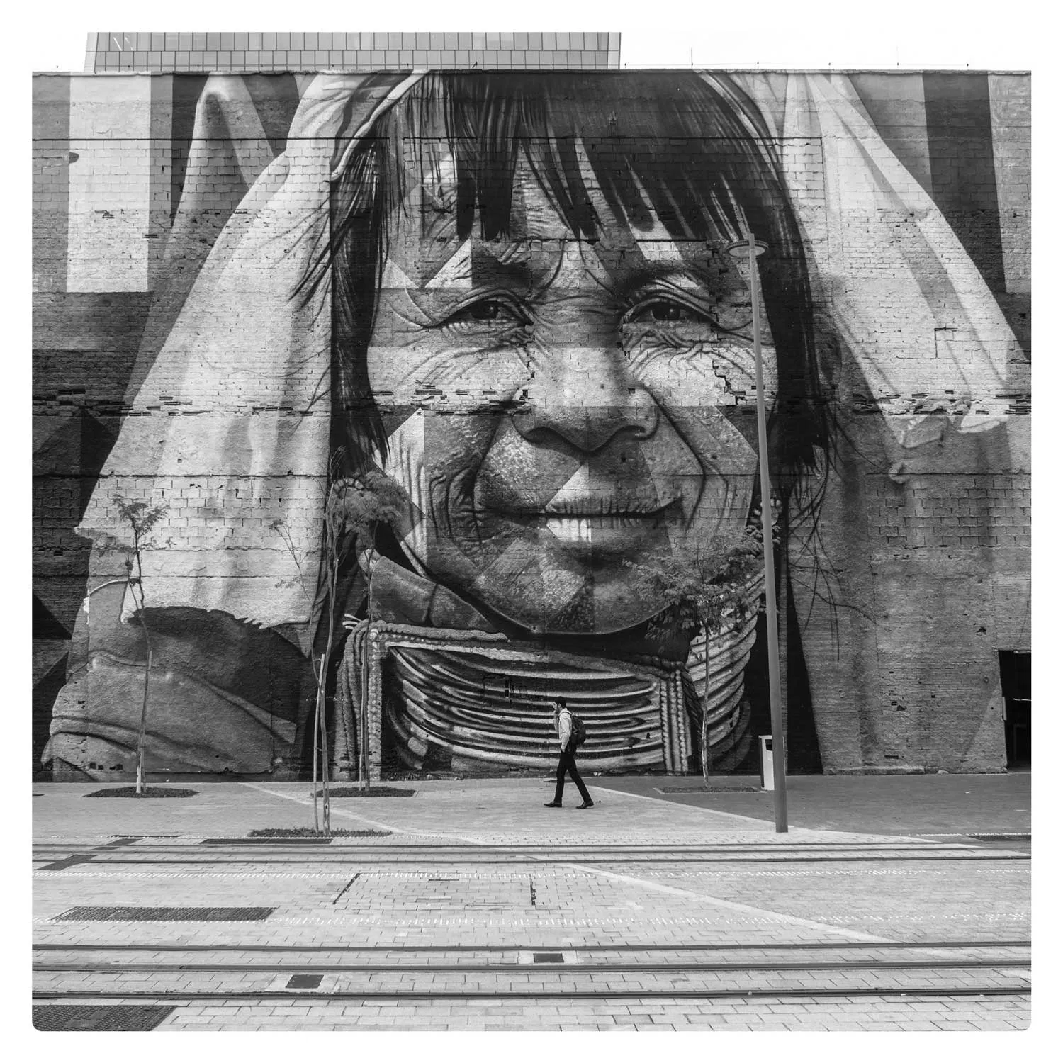 mural of a face