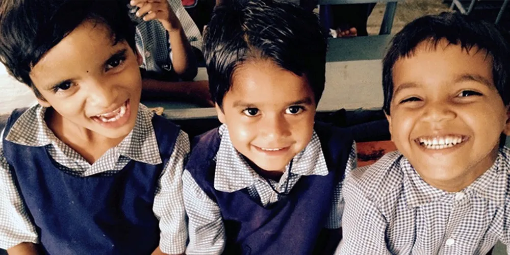 Students smiling
