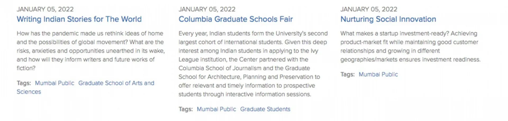 3 Mumbai events 