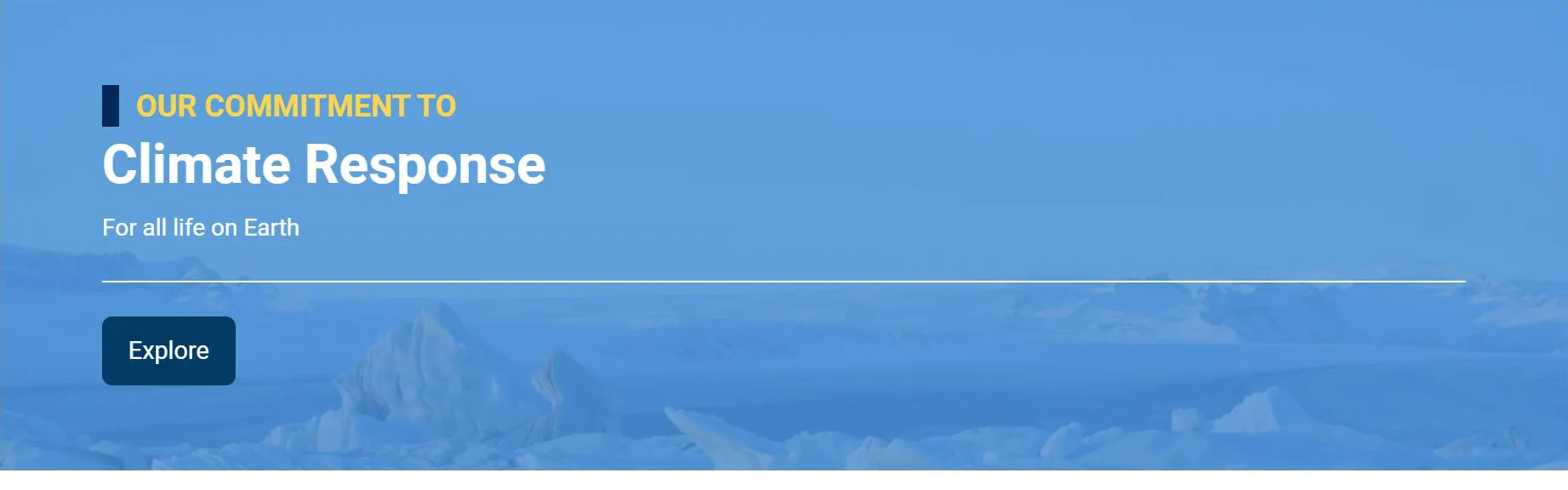 OUR COMMITMENT TO Climate Response For all life on Earth