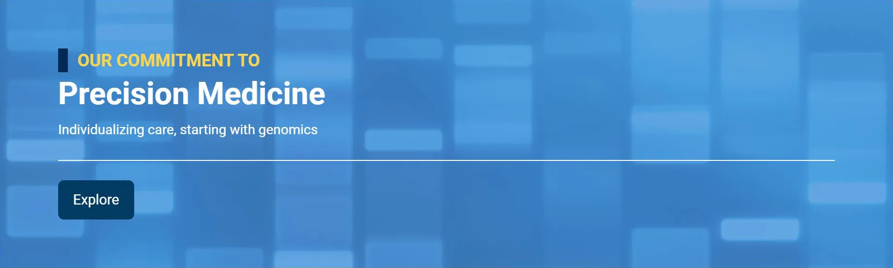 OUR COMMITMENT TO Precision Medicine Individualizing care, starting with genomics